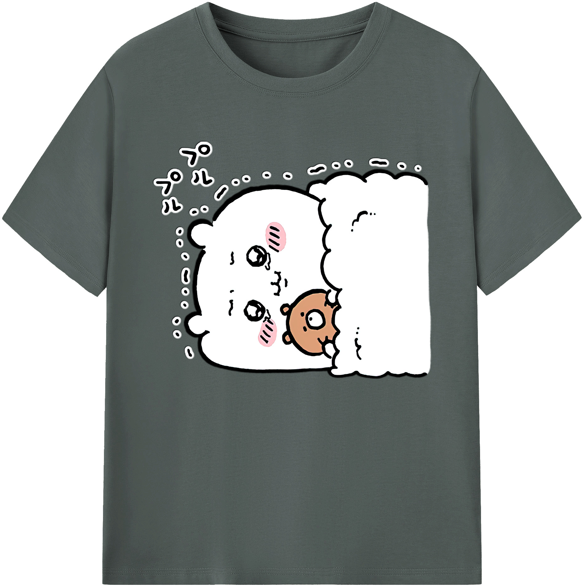 （画像用） ちいかわ ちいかわ Chii-kawa chiikawa 綿100％ メンズ半袖Tシャツ｜肌触りやわらか＆通気性